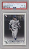 Julio Rodriguez from the 2022 Topps Complete Factory Set set graded by PSA and given an overall grade of 10.