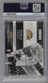 Nikola Jokic from the 2015-16 Panini Limited Basketball set graded by PSA and given an overall grade of 8.
