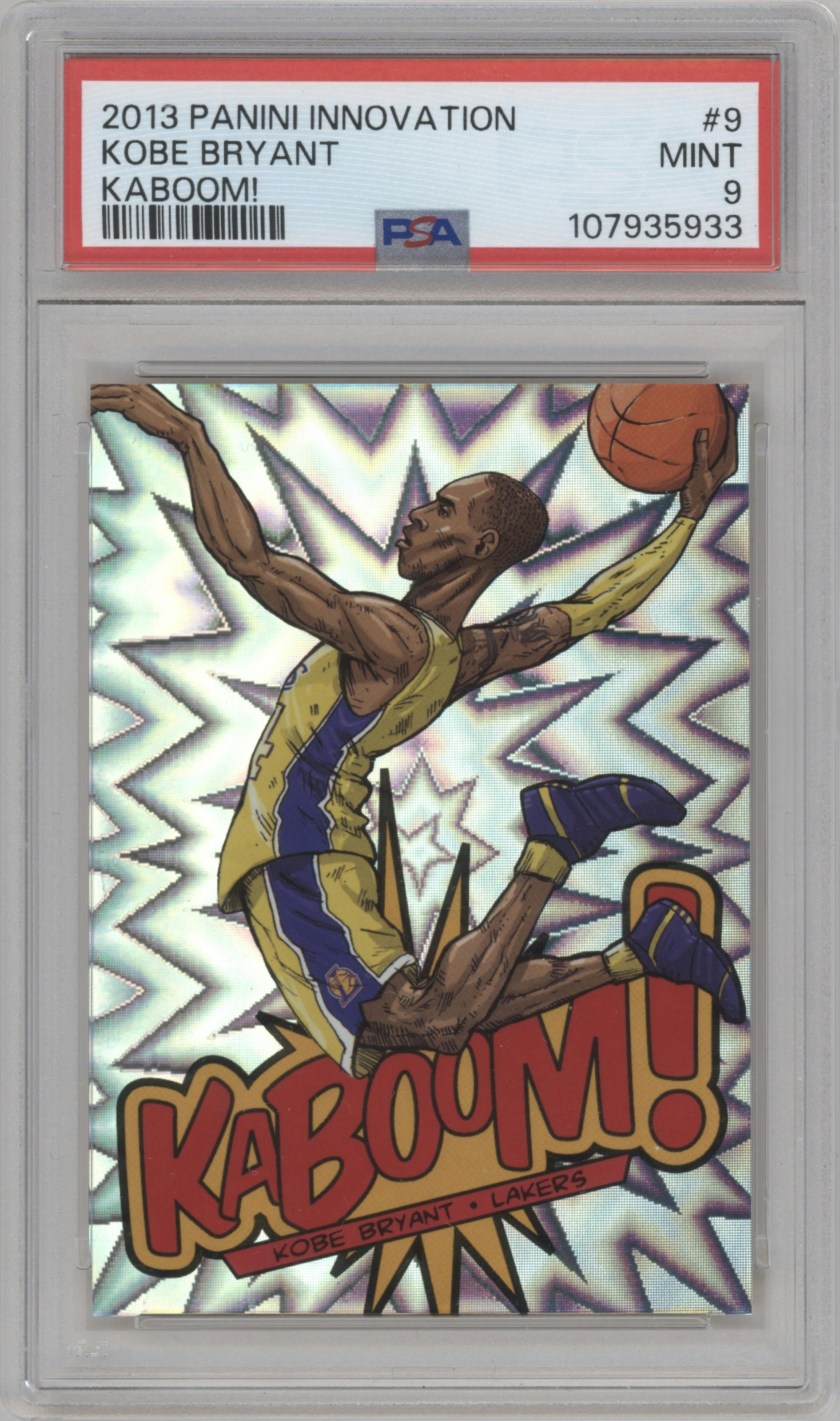 Kobe Bryant from the 2013-14 Panini Innovation set graded by PSA and given an overall grade of 9.