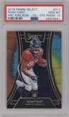 Noah Fant from the 2018 Panini Select set featuring a Tie-Dye Prizm parallel graded by PSA and given an overall grade of 10.