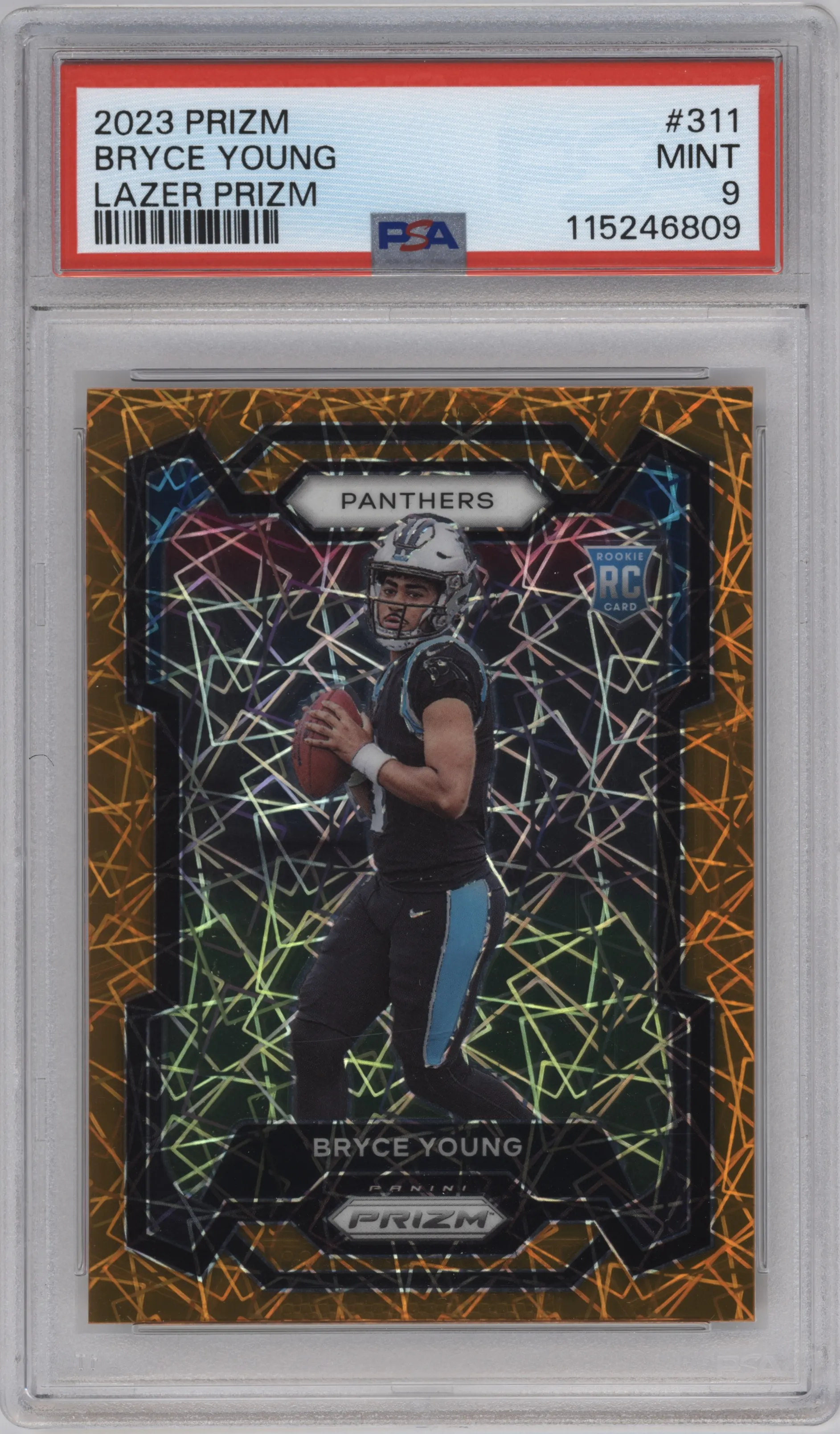 2023 Panini Prizm Bryce Young Lazer #311 PSA 9