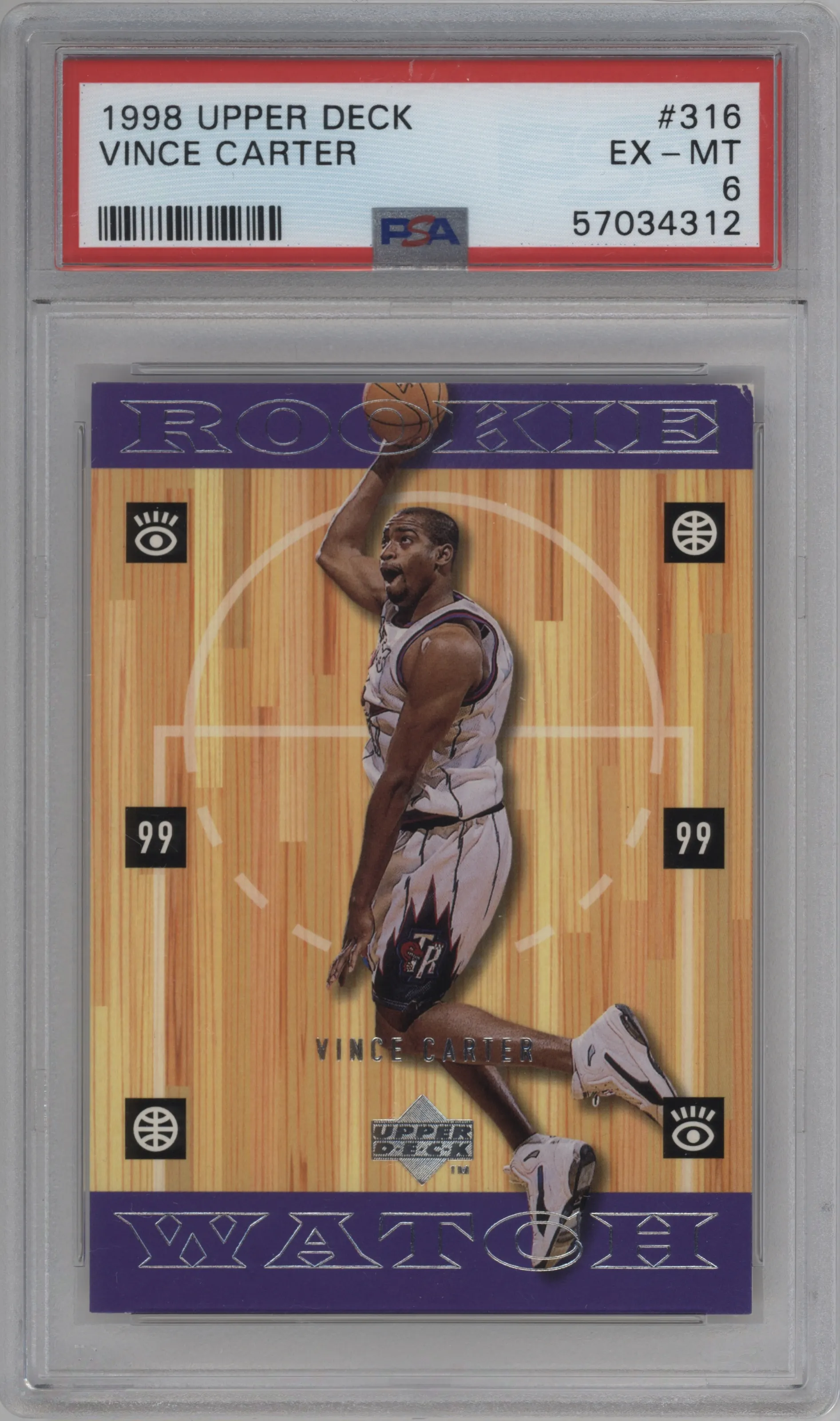 1998 Upper Deck Vince Carter #316 PSA 6