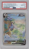 Hisuian Sneasler V from the 2022 Pokemon SWSH set graded by PSA and given an overall grade of 10.