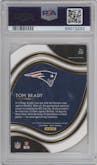 Tom Brady from the 2020 Panini Select set featuring a Die-Cut White parallel graded by PSA and given an overall grade of 10.