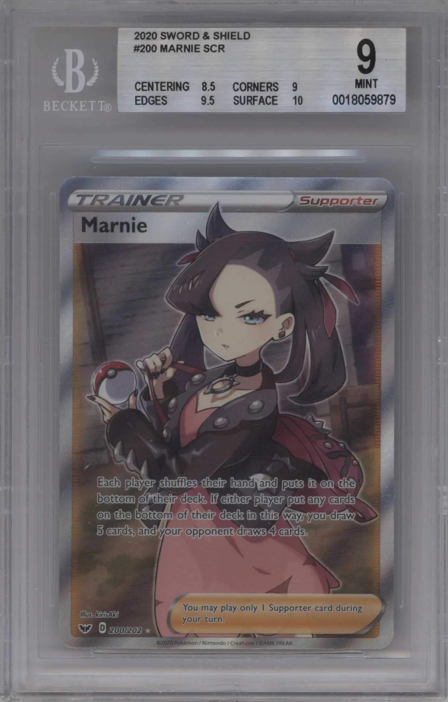 2020 Pokemon SWSH Marnie BGS 9