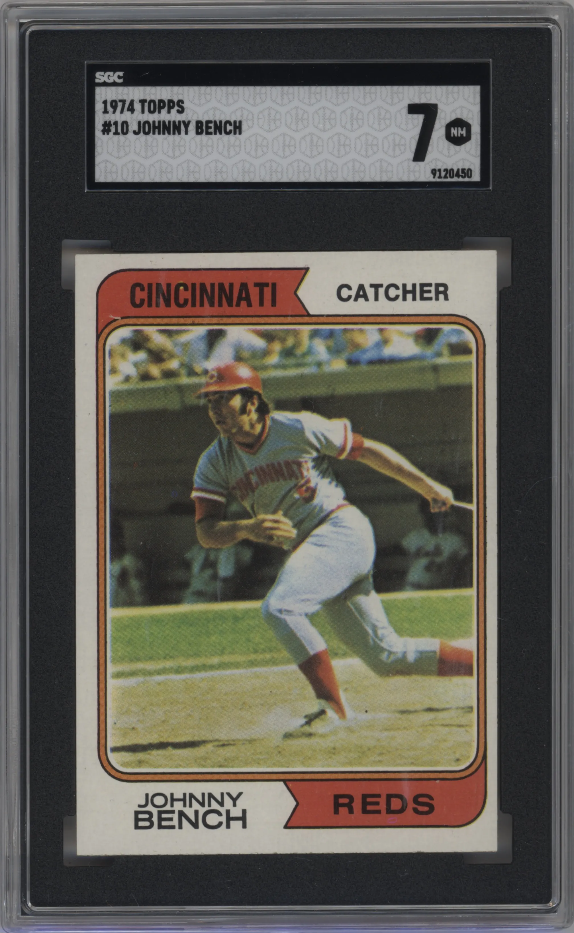 1974 Topps Johnny Bench #10 SGC 7