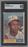 Frank Robinson from the 1961 Topps set graded by SGC and given an overall grade of 4.