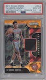 De'Andre Hunter from the 2019-20 Panini Prizm set featuring a Orange Ice parallel graded by PSA and given an overall grade of 10.