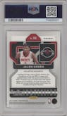 Jalen Green from the 2021-22 Panini Prizm  set featuring a Hyper parallel graded by PSA and given an overall grade of 10.