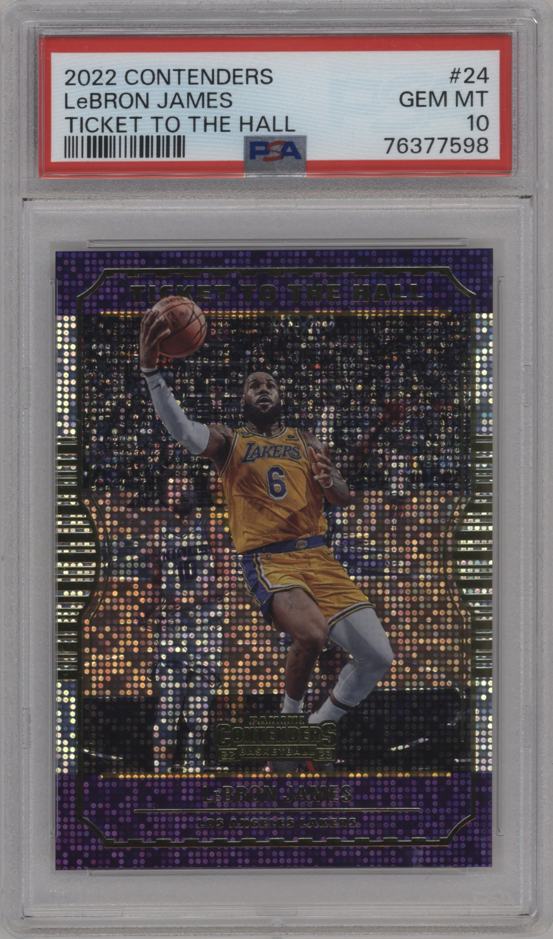 2022 Panini Contenders Ticket to the Hall LeBron James PSA 10
