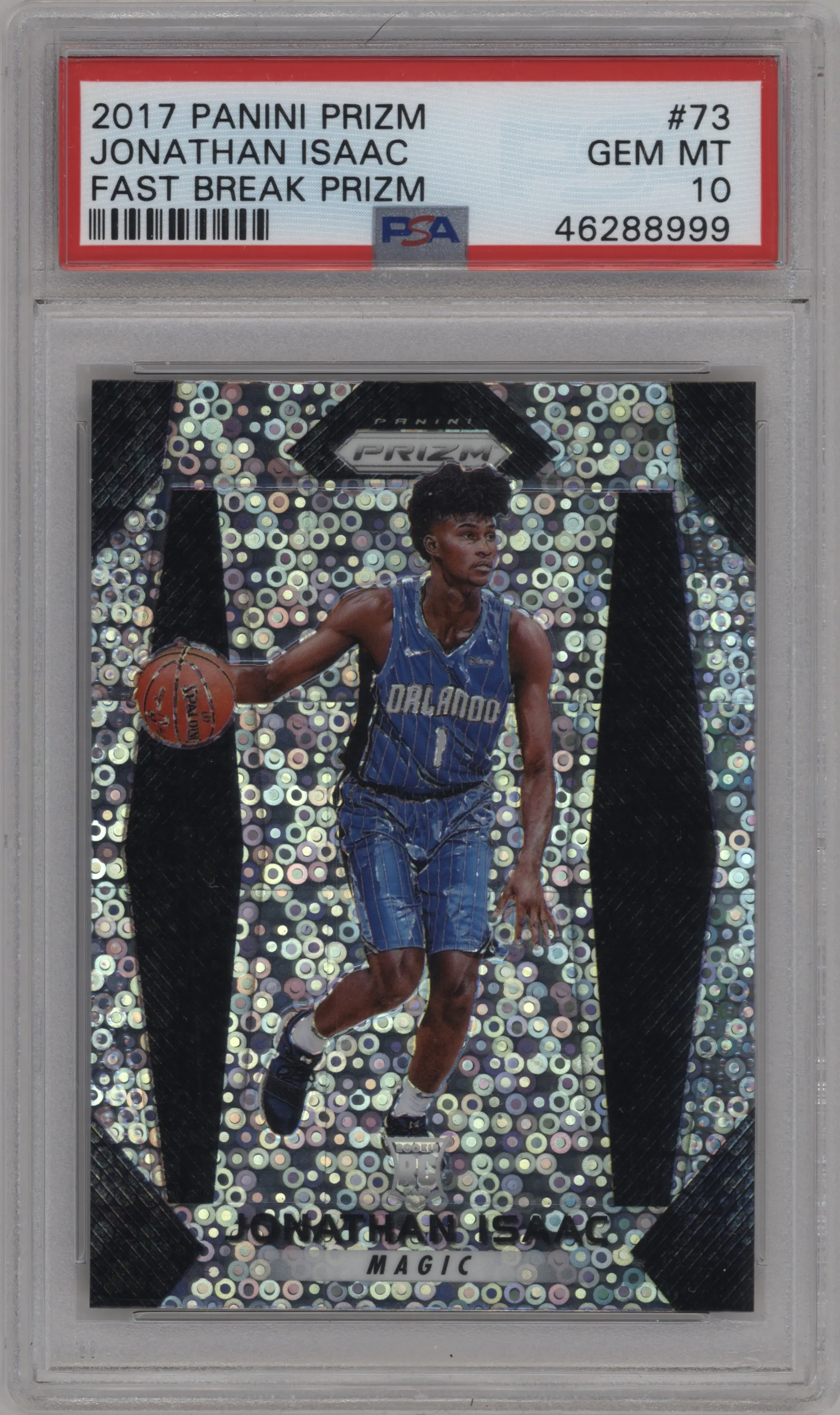 2017 Panini Prizm Jonathan Isaac Fast Break #73 PSA 10