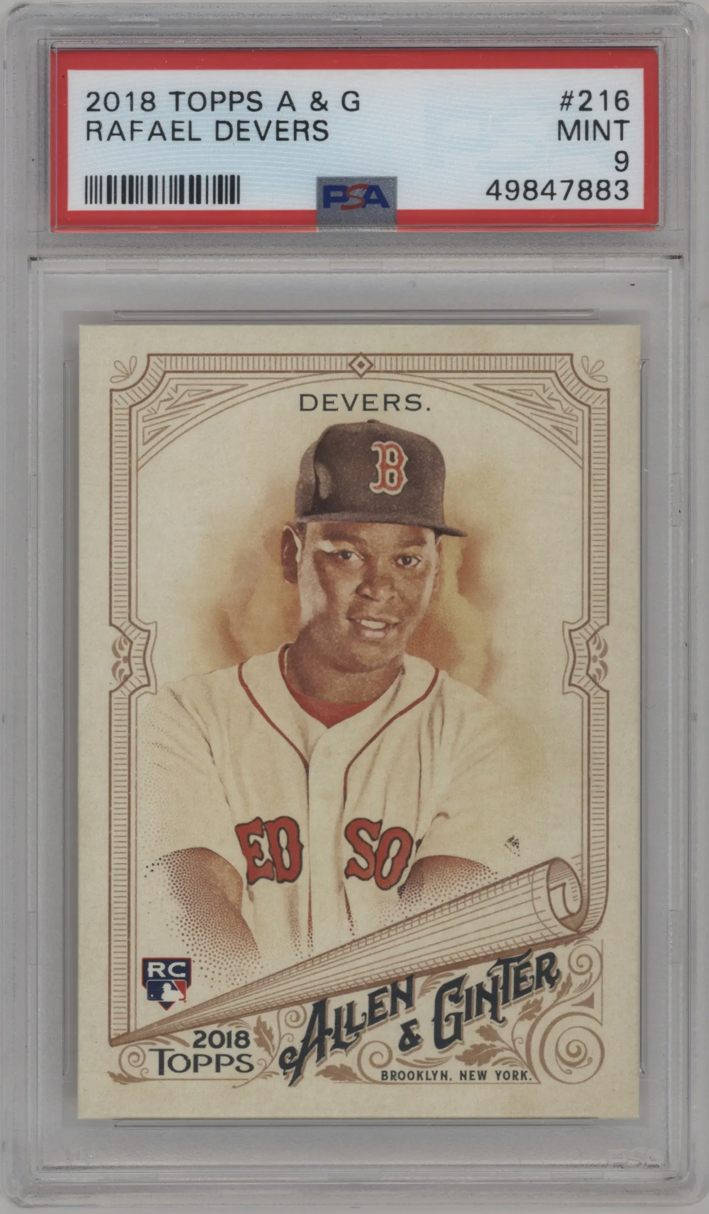2018 Topps Allen & Ginter Rafael Devers PSA 9
