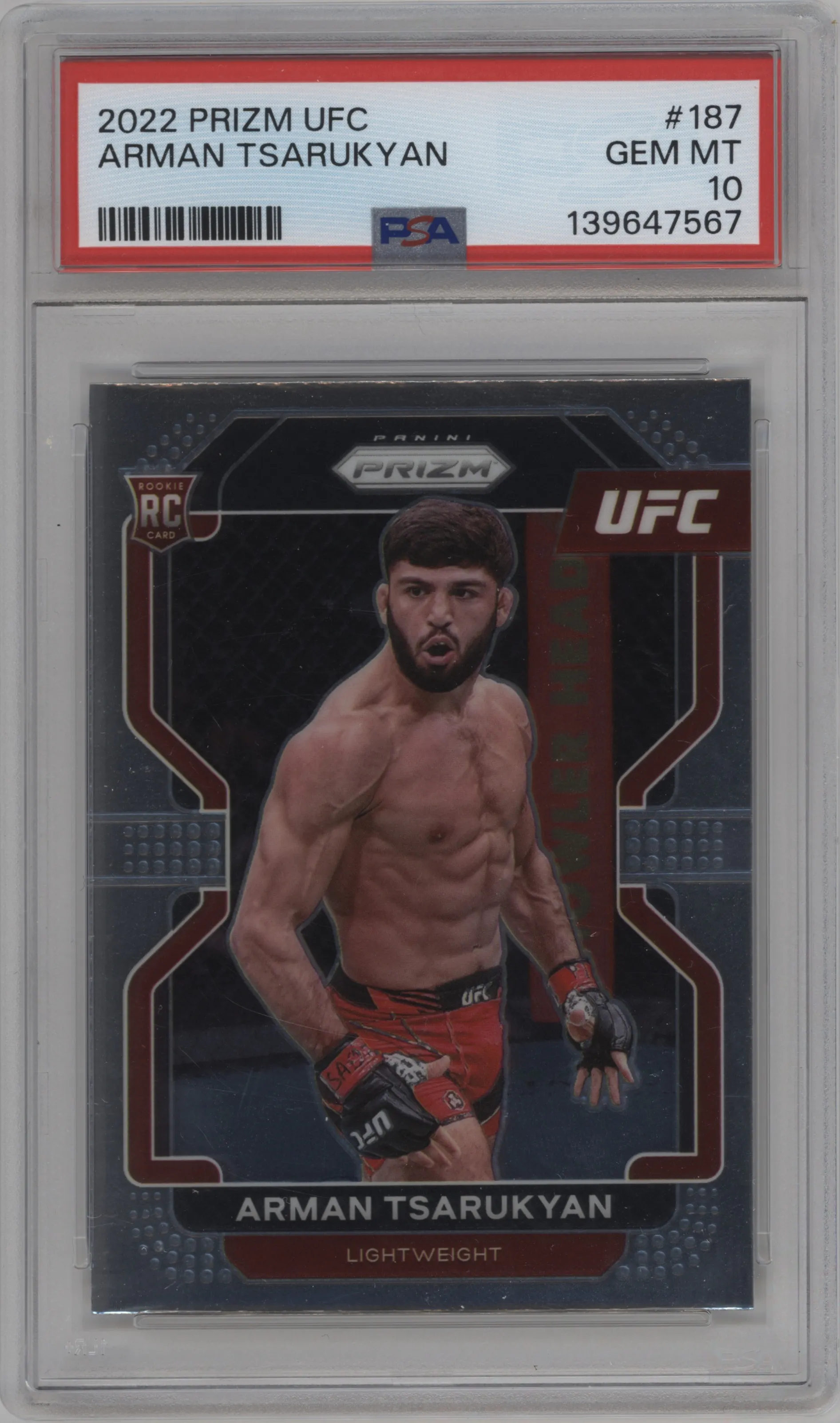 2022 Panini Prizm UFC Arman Tsarukyan #187 PSA 10
