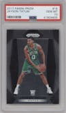 Jayson Tatum from the 2017-18 Panini Prizm  set graded by PSA and given an overall grade of 10.