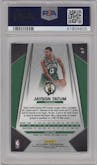 Jayson Tatum from the 2017-18 Panini Prizm  set graded by PSA and given an overall grade of 10.