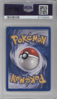 Flying Pikachu from the Pikachu World Collection 2000 set graded by PSA and given an overall grade of 8.