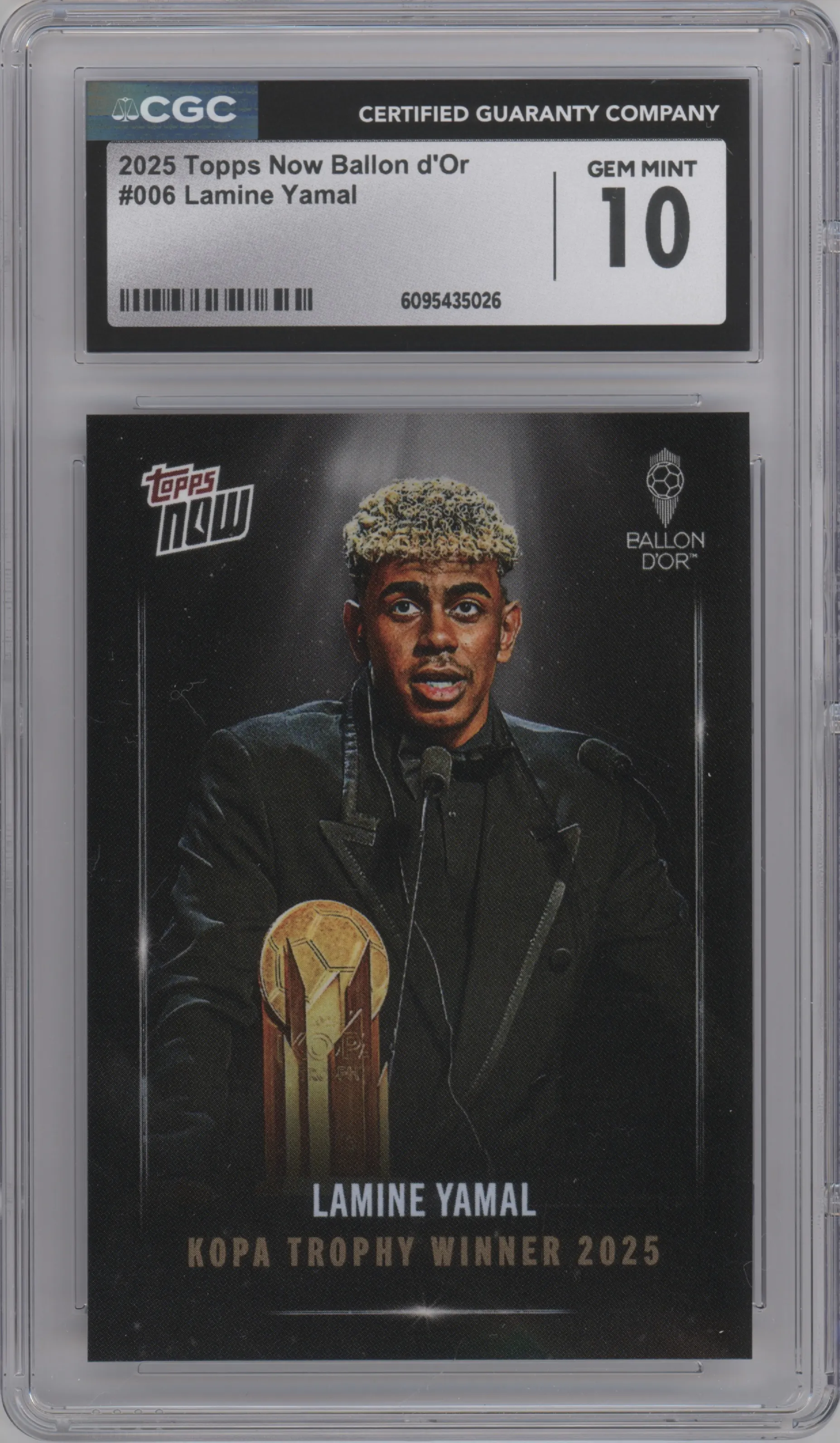 2025 Topps Now Ballon d'Or Lamine Yamal #006 CGC 10