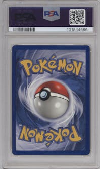 Koffing from the 1999 Pokemon set graded by PSA and given an overall grade of 8.