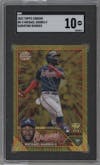 Michael Harris II from the 2023 Topps Chrome set graded by SGC and given an overall grade of 10.