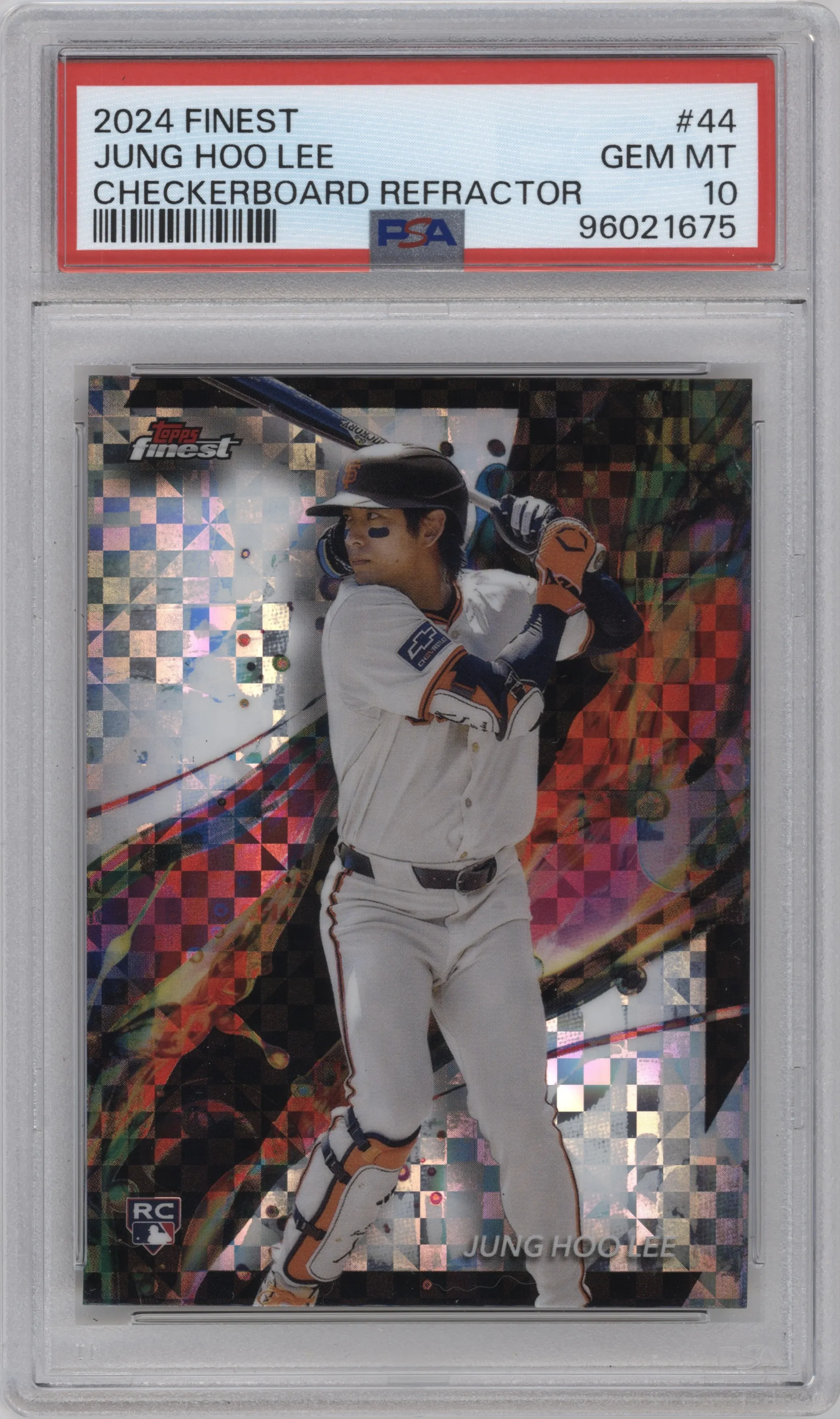 2024 Topps Finest Jung Hoo Lee Checkerboard Refractor #44 PSA 10