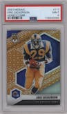 Eric Dickerson from the 2021 Panini Mosaic set featuring a Honeycomb parallel graded by PSA and given an overall grade of 9.