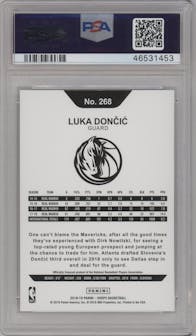 Luka Doncic from the 2018-19 Panini NBA Hoops  set graded by PSA and given an overall grade of 9.