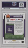 Keyonte George from the 2023-24 Panini Haunted Hoops set featuring a Holo Candy parallel graded by PSA and given an overall grade of 10.
