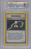 Giovanni from the 2000 Pokemon GH set graded by Beckett and given an overall grade of 9.