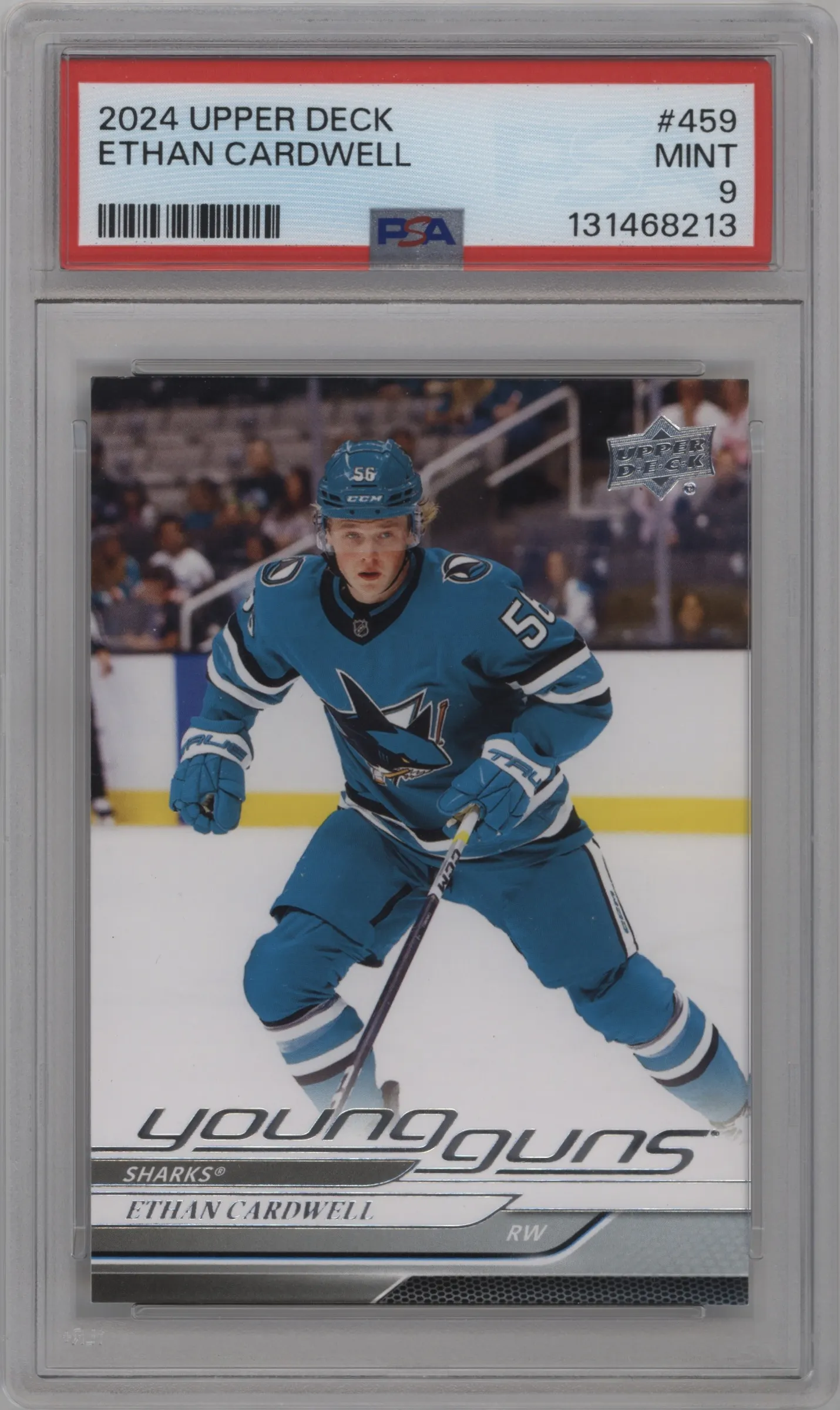 2024 Upper Deck Series 2 Young Guns Ethan Cardwell #459 PSA 9