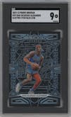 Shai Gilgeous-Alexander from the 2022-23 Panini Obsidian set featuring a Electric Etch Blue parallel graded by SGC and given an overall grade of 9.