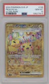 Pikachu ex from the 2024 Pokemon SV JPN set graded by PSA and given an overall grade of 10.