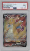 Dragonite V from the 2021 Pokemon SWSH set graded by PSA and given an overall grade of 9.