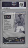 Justin Fields from the 2021 Panini Spectra set featuring a Neon Green parallel graded by PSA and given an overall grade of 9.