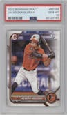 Jackson Holliday from the 2022 Bowman Draft set graded by PSA and given an overall grade of 10.