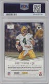 Brett Favre from the 2012 Panini Prizm set featuring a Prizm parallel graded by PSA and given an overall grade of 10.