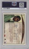Randy Moss from the 1998 Topps set graded by PSA and given an overall grade of 8.