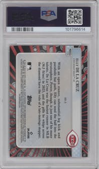 Elly De La Cruz	 from the 2024 Bowman Sterling set graded by PSA and given an overall grade of 10.