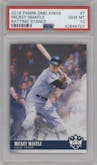 Mickey Mantle from the 2018 Panini Diamond Kings set graded by PSA and given an overall grade of 10.