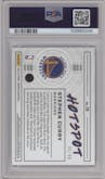 Stephen Curry from the 2023-24 Panini Obsidian set featuring a Electric Etch Purple Flood  parallel graded by PSA and given an overall grade of 10.
