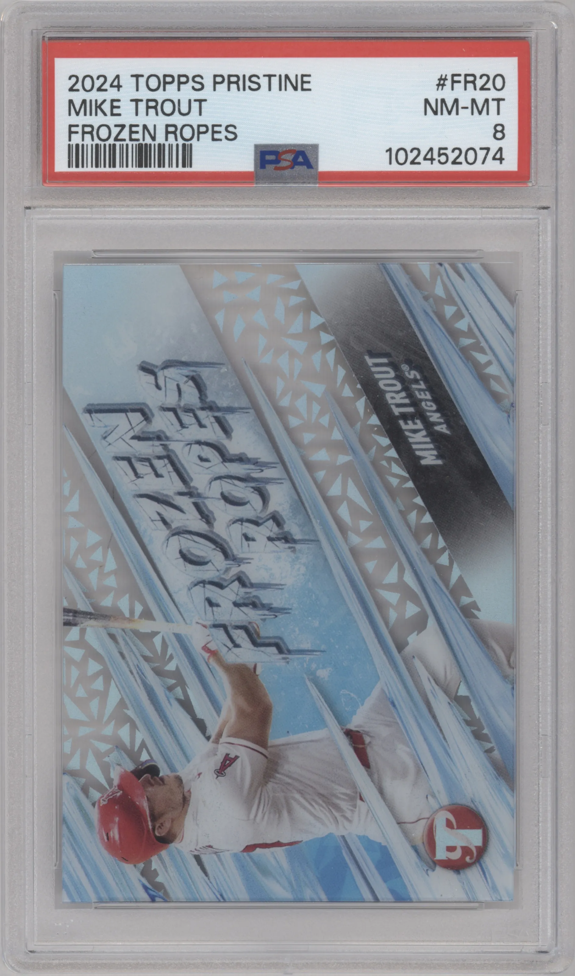2024 Topps Pristine Frozen Ropes Mike Trout #FR-20 PSA 8