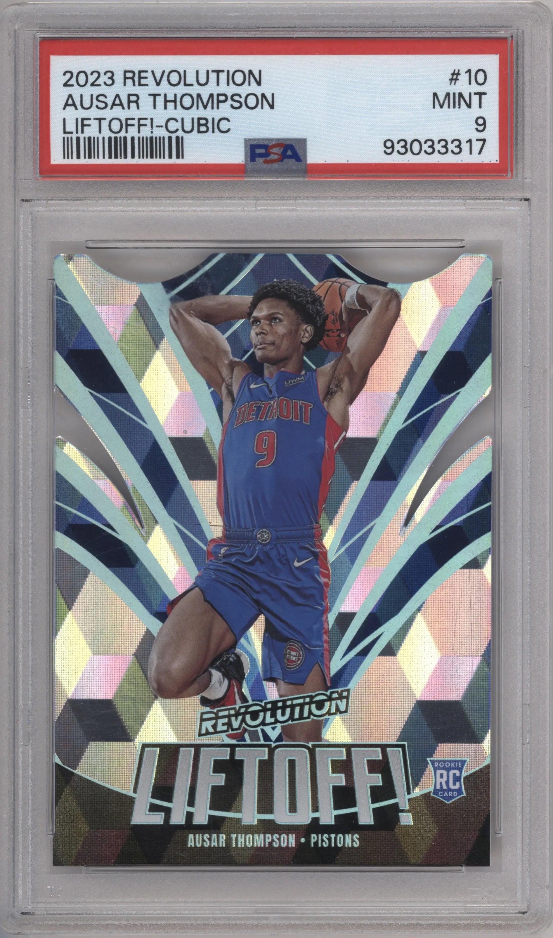2023 Panini Revolution Liftoff! Ausar Thompson Cubic PSA 9