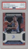 Jonathan Kuminga from the 2021-22 Panini Prizm  set featuring a Choice parallel graded by PSA and given an overall grade of 10.