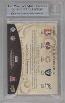 John Elway/Joe Montana/Jim McMahon/Ken Stabler/Dan Marino from the 2008 Upper Deck Premier  set graded by Beckett and given an overall grade of 9.