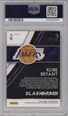 Kobe Bryant from the 2018-19 Panini Select  set featuring a Silver parallel graded by PSA and given an overall grade of 9.