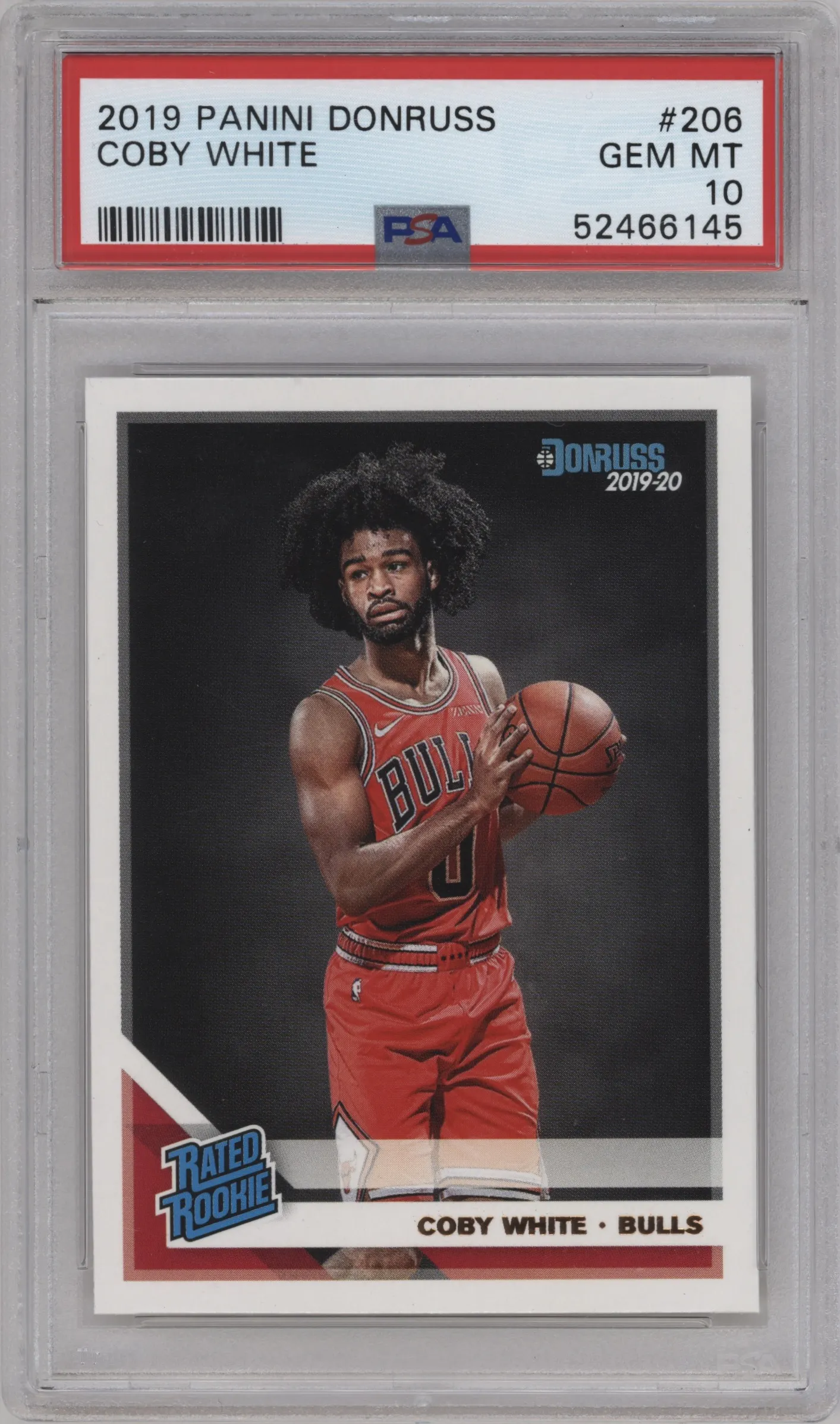 2019 Panini Donruss Rated Rookie Coby White PSA 10