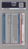 Lane Thomas from the 2019 Topps Chrome Update set featuring a Gold Refractor parallel graded by PSA and given an overall grade of 10.