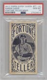 Aaron Judge from the 2017 Topps Gypsy Queen set graded by PSA and given an overall grade of 10.