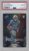 Jahmyr Gibbs from the 2023 Panini Prizm set graded by PSA and given an overall grade of 10.