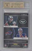Sam Darnold/Josh Allen from the 2018 Panini Spectra set featuring a Purple parallel graded by Beckett and given an overall grade of 9.5.