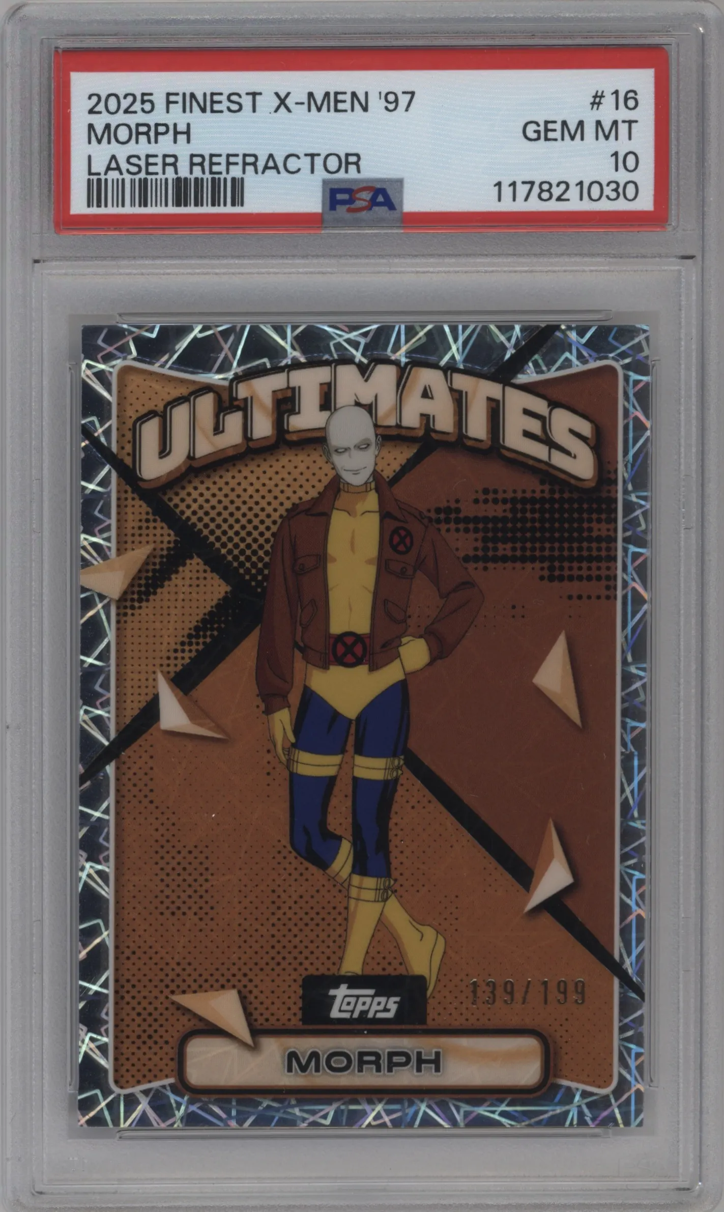 2025 Topps Finest X-Men '97 Morph Laser Refractor #16 PSA 10